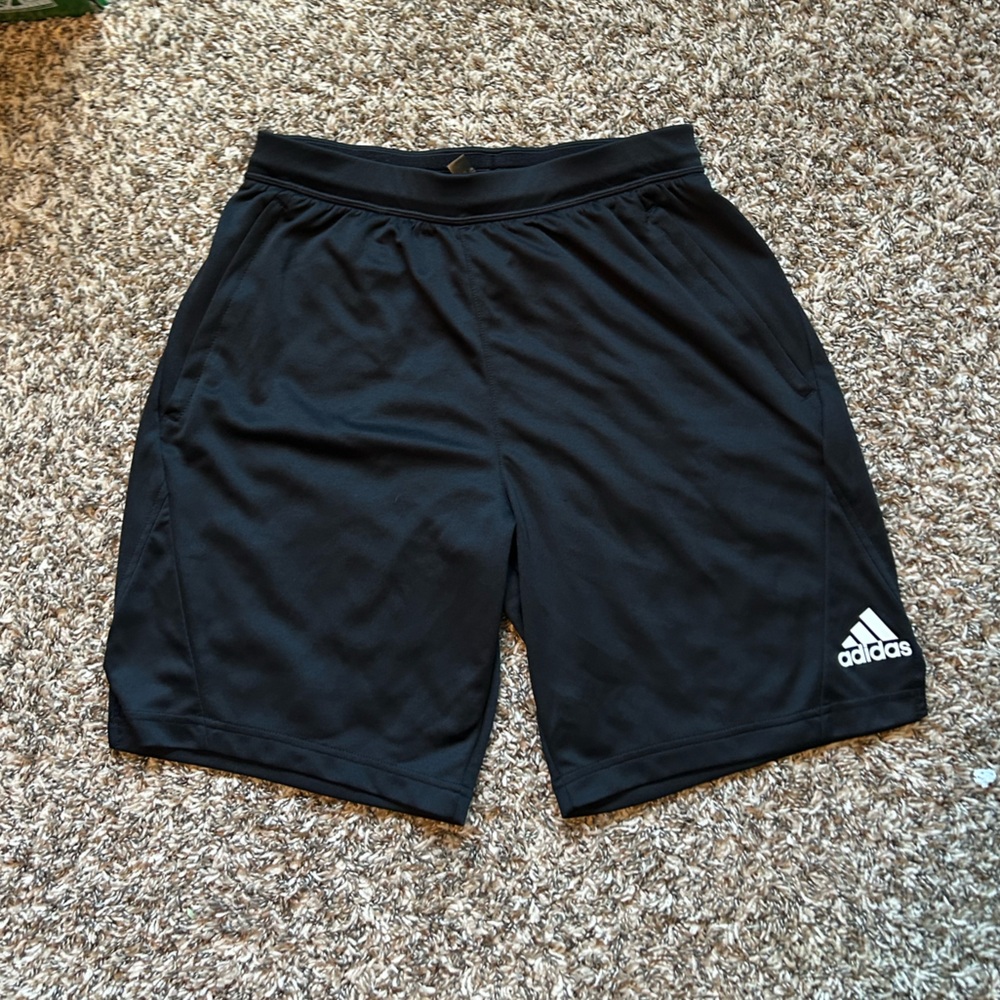 Adidas Black Athletic Shorts Comfortable Fit
